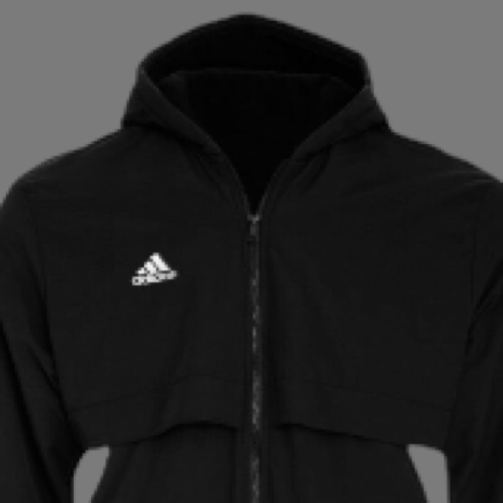 🆕ADIDAS® Black/White Full Length Parka Coat - Picture 3 of 12